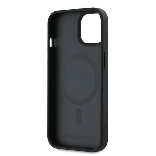 Калъф MagSafe за Apple iPhone 15 Plus, Karl Lagerfeld, Karl's Head, Черен