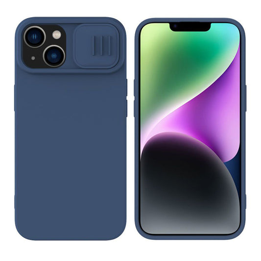 Калъф MagSafe за Apple iPhone 15 Plus, Nillkin, CamShield Silky, Син