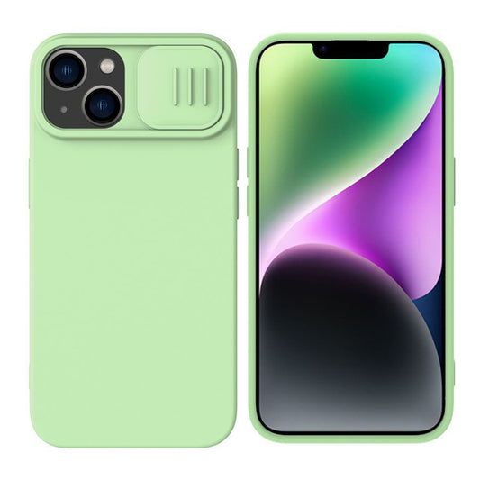 Калъф MagSafe за Apple iPhone 15 Plus, Nillkin, CamShield Silky, Светлозелен