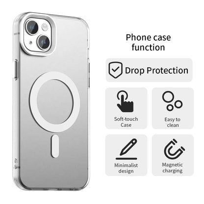 Калъф MagSafe за Apple iPhone 15 Plus, Techsuit, CandyCase, Бял