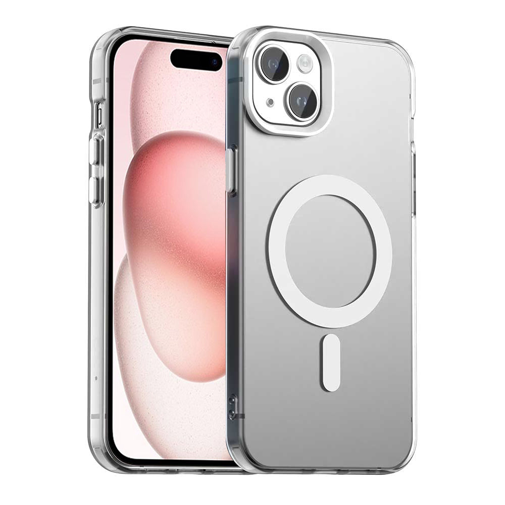 Калъф MagSafe за Apple iPhone 15 Plus, Techsuit, CandyCase, Бял