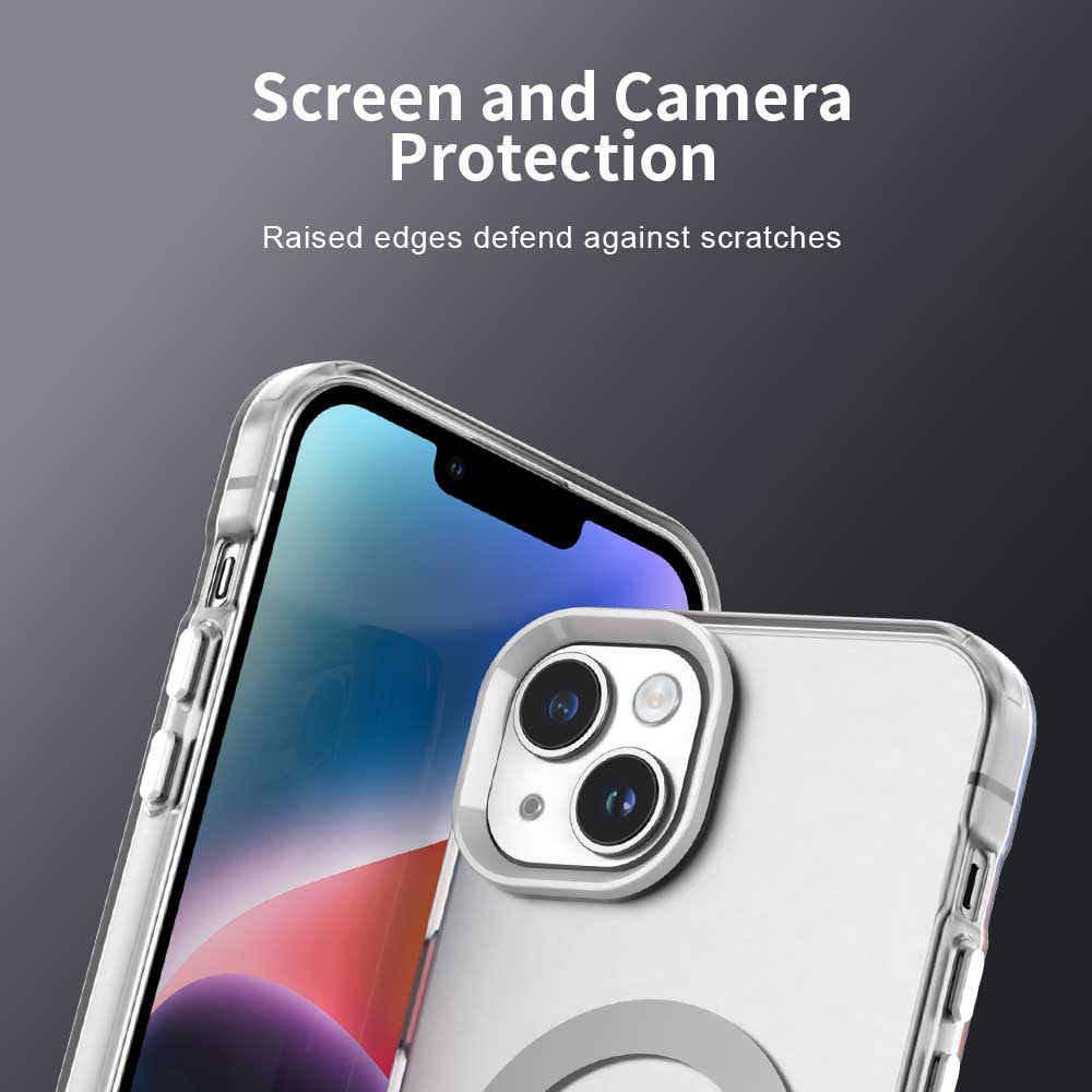 Калъф MagSafe за Apple iPhone 15 Plus, Techsuit, CandyCase, Бял
