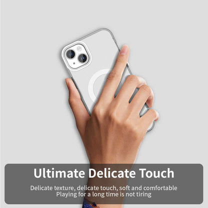 Калъф MagSafe за Apple iPhone 15 Plus, Techsuit, CandyCase, Бял