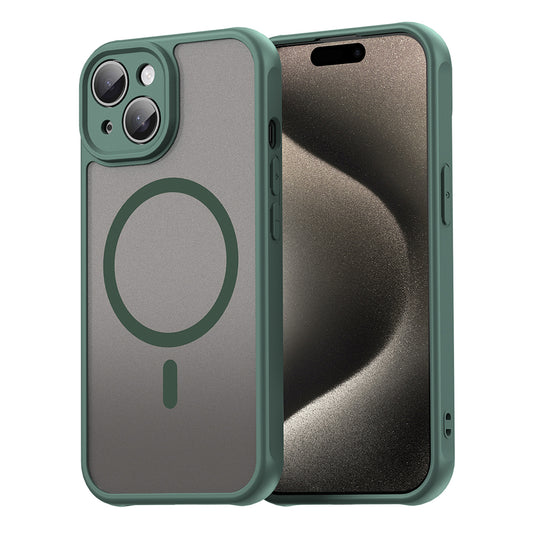 Калъф MagSafe за Apple iPhone 15 Plus, Techsuit, HaloFrost II, Зелен