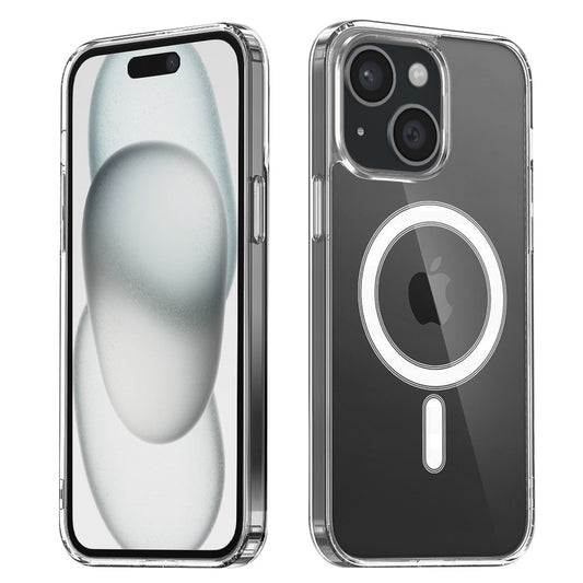 MagSafe калъф за Apple iPhone 15 Plus, Techsuit, Pro, Прозрачен