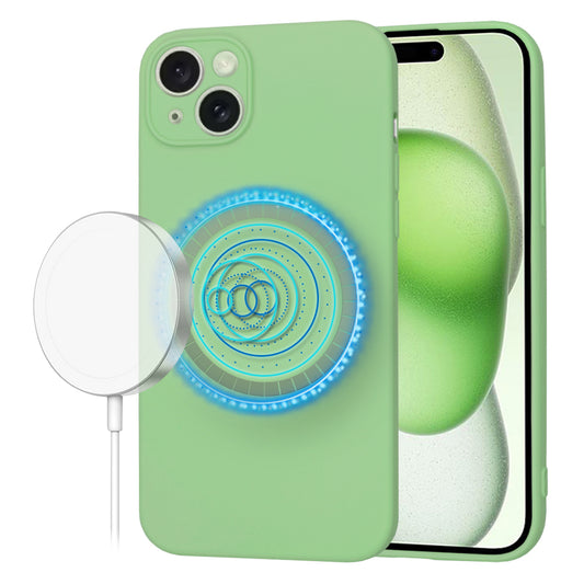 Калъф MagSafe за Apple iPhone 15 Plus, Techsuit, SoftFlex, Светлозелен