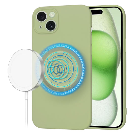 Калъф MagSafe за Apple iPhone 15 Plus, Techsuit, SoftFlex, Matcha