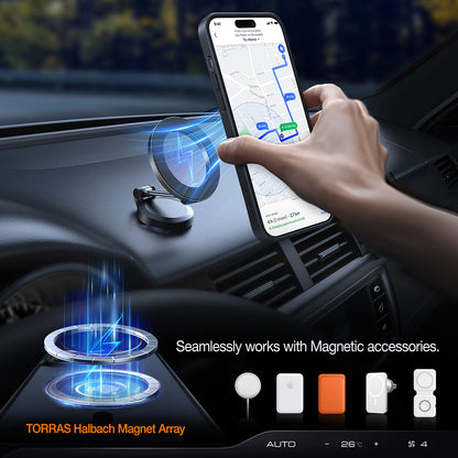 Калъф MagSafe за Apple iPhone 15 Plus, Torras, Pstand, Черен