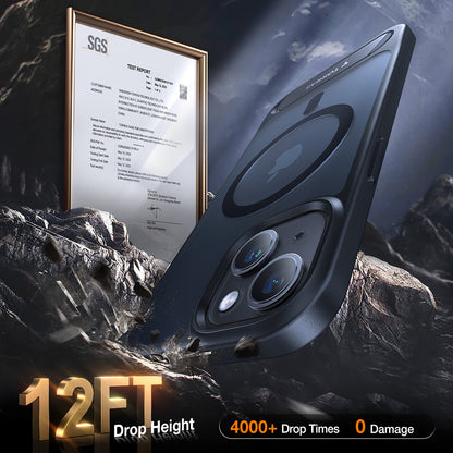 Калъф MagSafe за Apple iPhone 15 Plus, Torras, Pstand, Черен