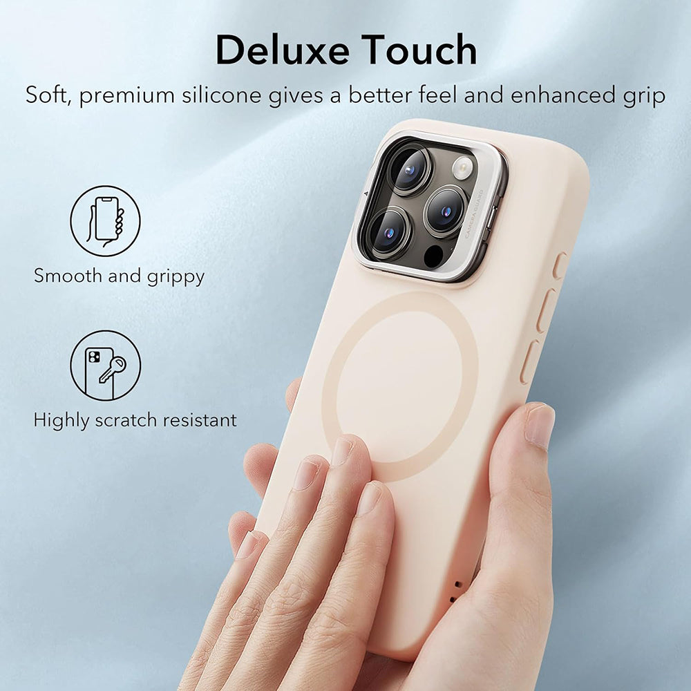 Калъф MagSafe за Apple iPhone 15 Pro, ESR, Cloud Soft Kickstand, Крем