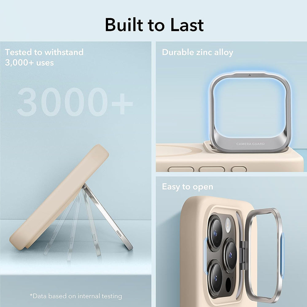 Калъф MagSafe за Apple iPhone 15 Pro, ESR, Cloud Soft Kickstand, Крем