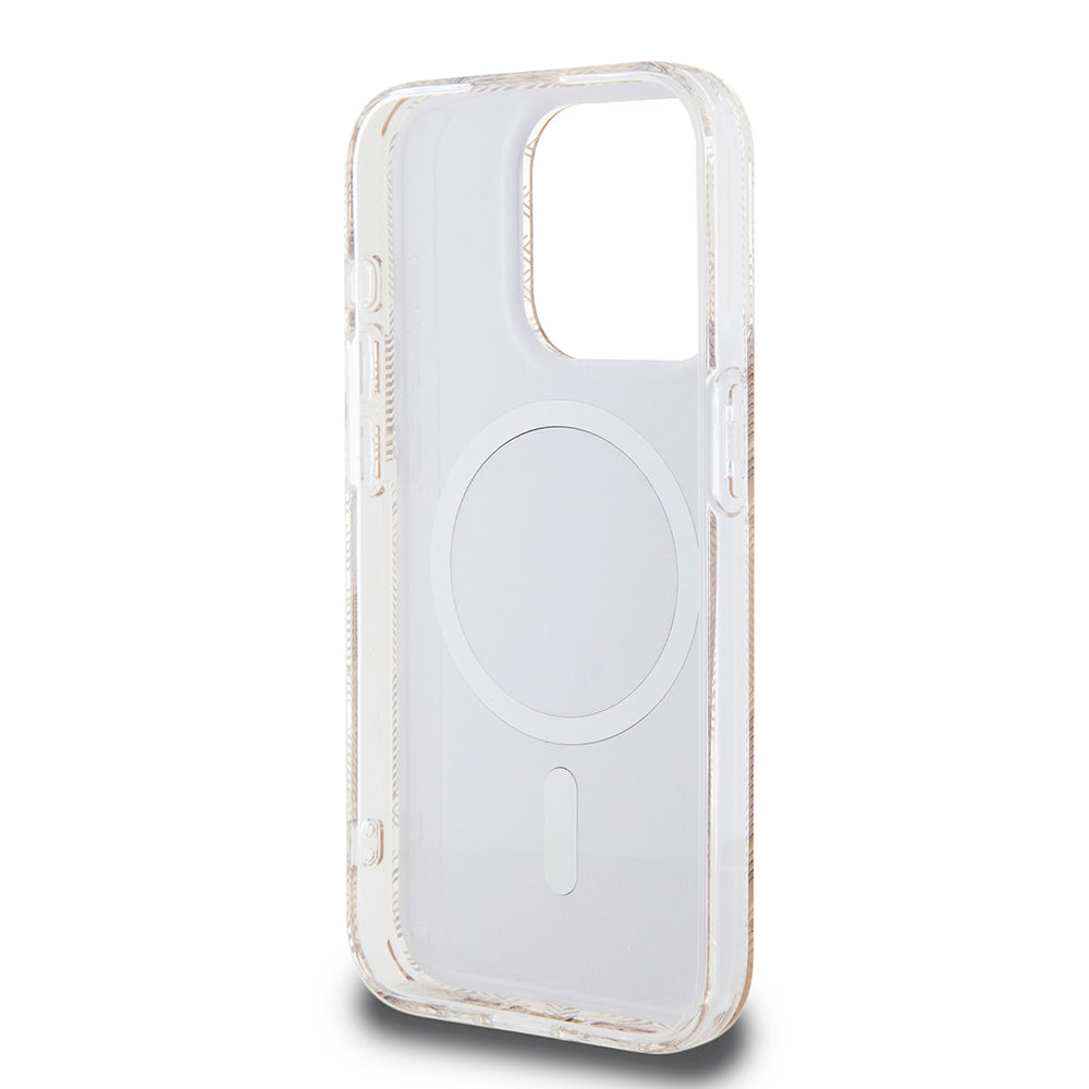 Калъф MagSafe за Apple iPhone 15 Pro, Guess, IML Gcube, Кафяв