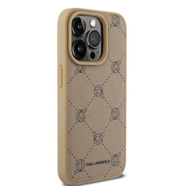 Калъф MagSafe за Apple iPhone 15 Pro, Karl Lagerfeld, Karl's Head, Бежов