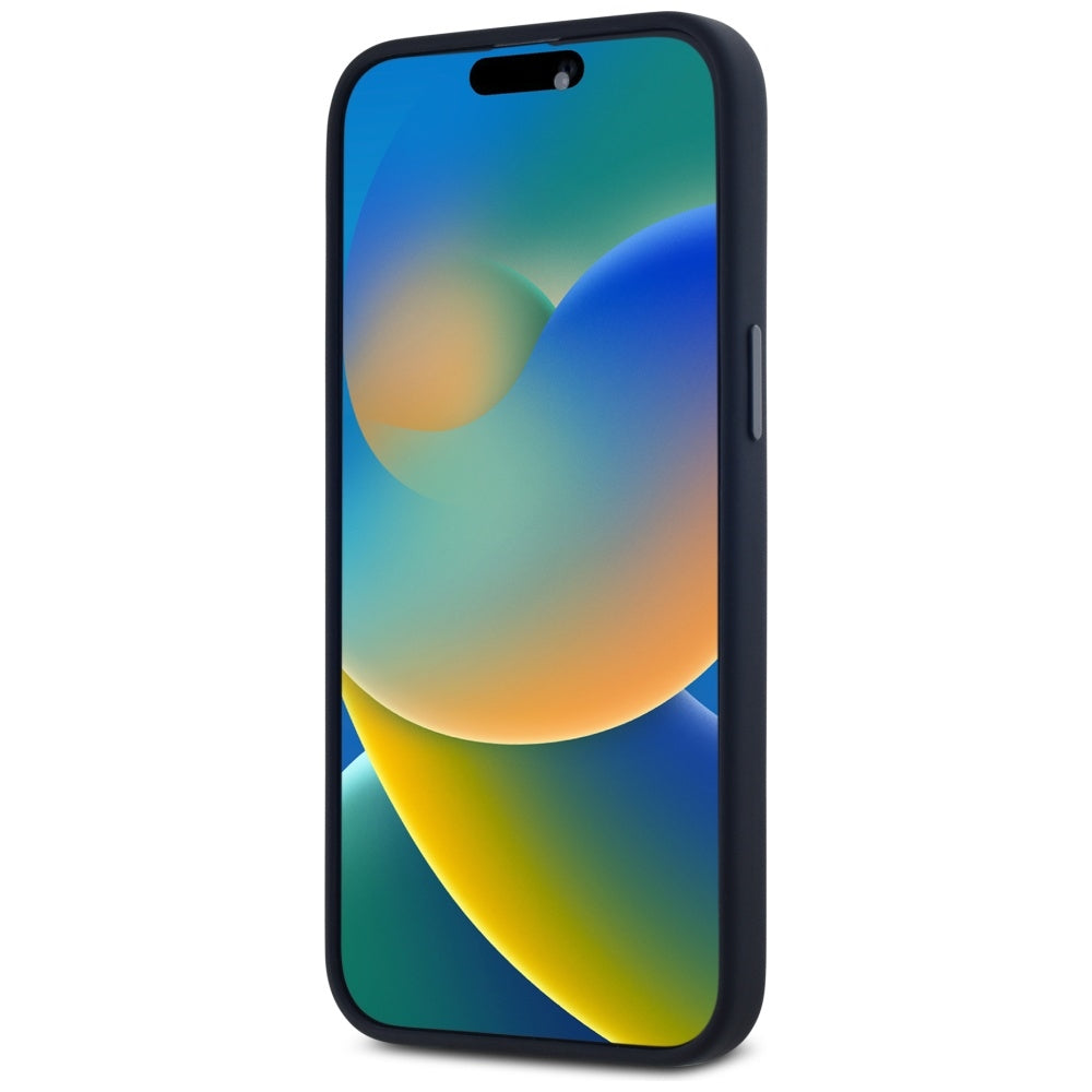 Калъф MagSafe за Apple iPhone 15 Pro, Karl Lagerfeld, Silicone Shadow Metal Initial, Черен