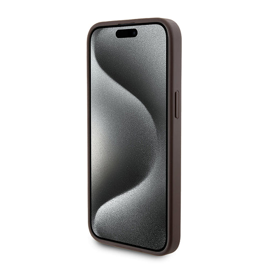 Калъф MagSafe за Apple iPhone 15 Pro Max, Guess, Powerbank 4G Metal Logo, Кафяв