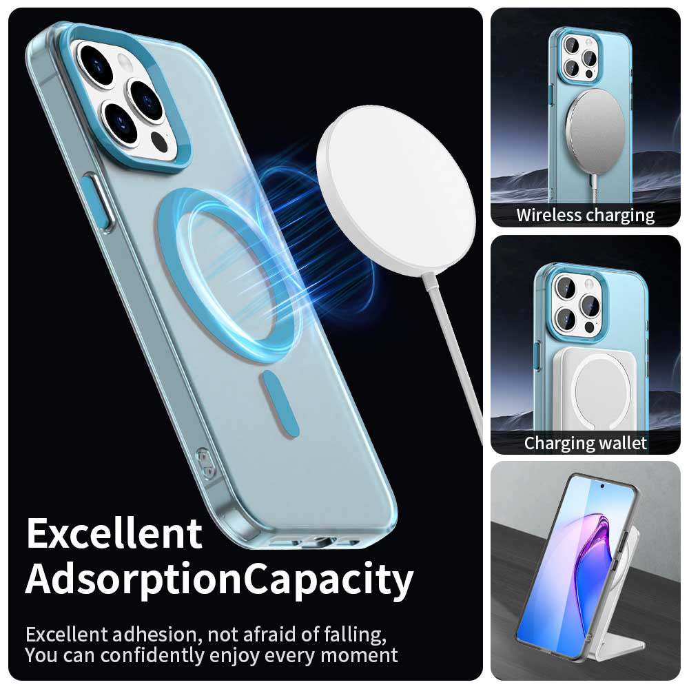 MagSafe Case for Apple iPhone 15 Pro Max, Techsuit, CandyCase, Blue