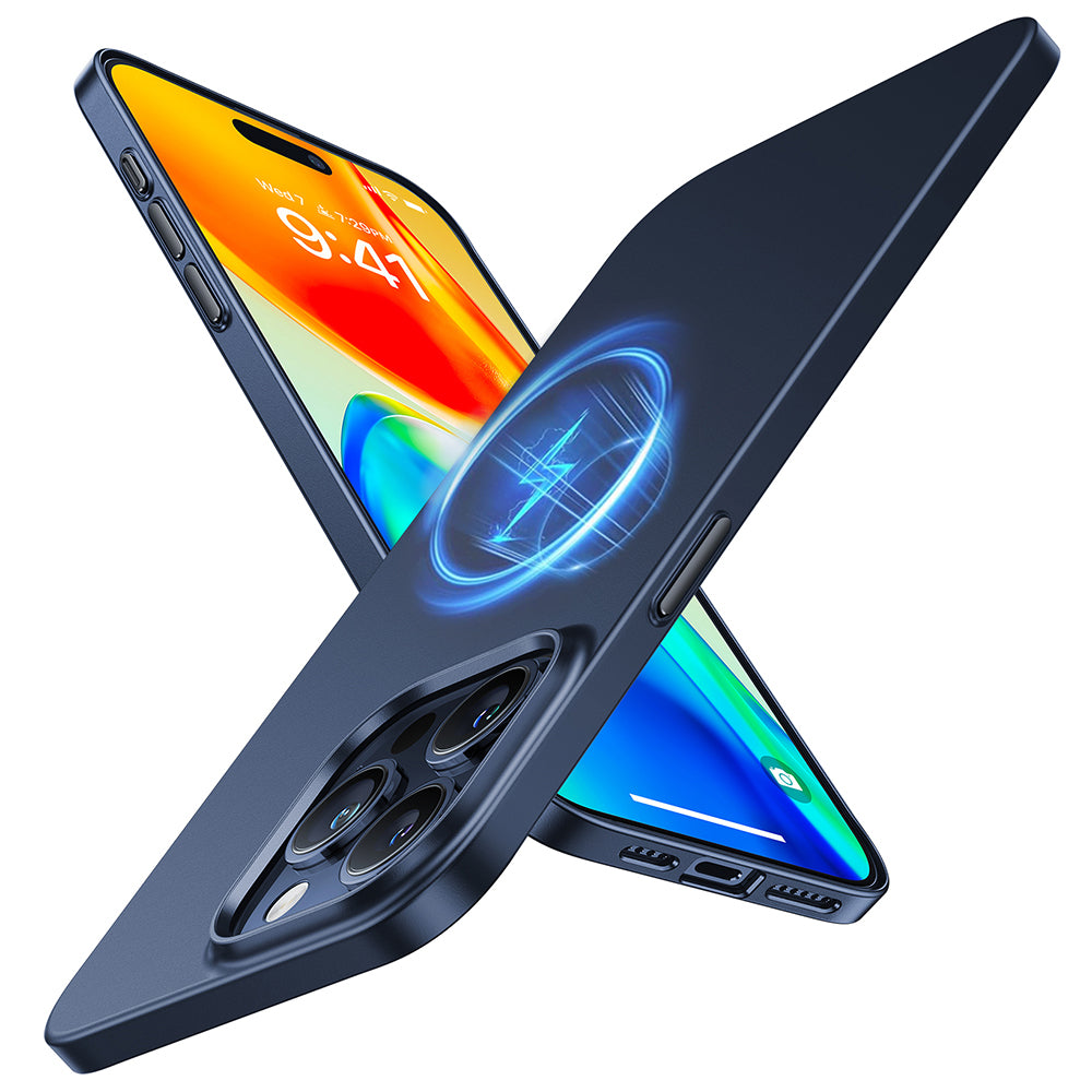 Калъф MagSafe за Apple iPhone 15 Pro Max, Torras, OriginFit, Тъмносин