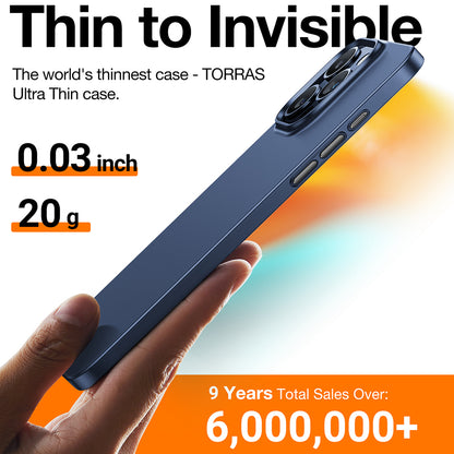 Калъф MagSafe за Apple iPhone 15 Pro Max, Torras, OriginFit, Тъмносин