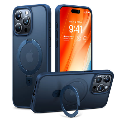 Калъф MagSafe за Apple iPhone 15 Pro Max, Torras, Ostand, Тъмносин