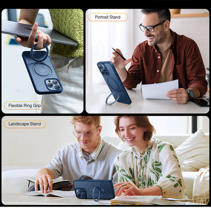 Калъф MagSafe за Apple iPhone 15 Pro Max, Torras, Ostand, Тъмносин