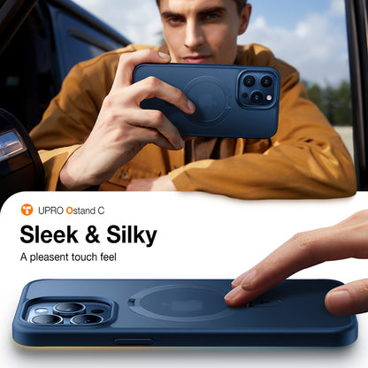 Калъф MagSafe за Apple iPhone 15 Pro Max, Torras, Ostand, Тъмносин