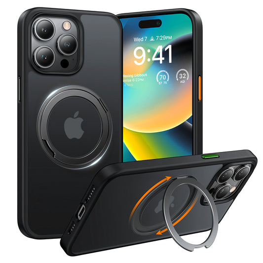 Калъф MagSafe за Apple iPhone 15 Pro Max, Torras, Ostand Pro, Черен