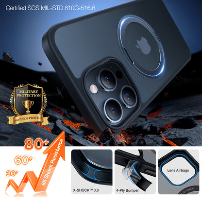 Калъф MagSafe за Apple iPhone 15 Pro Max, Torras, Ostand Pro, Черен