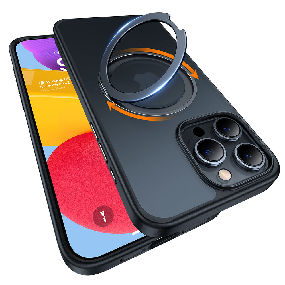 Калъф MagSafe за Apple iPhone 15 Pro Max, Torras, Ostand Pro, Черен
