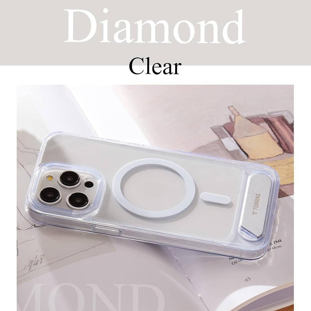 Калъф MagSafe за Apple iPhone 15 Pro Max, Torras, Pstand, Прозрачен