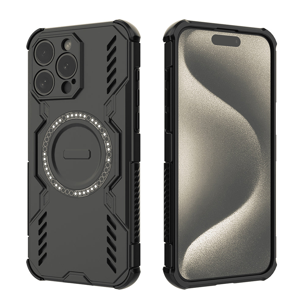 Калъф MagSafe за Apple iPhone 15 Pro, Techsuit, ArmorMag, Черен