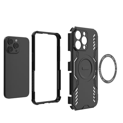 Калъф MagSafe за Apple iPhone 15 Pro, Techsuit, ArmorMag, Черен