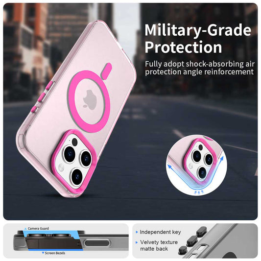 Калъф MagSafe за Apple iPhone 15 Pro, Techsuit, CandyCase, Розов