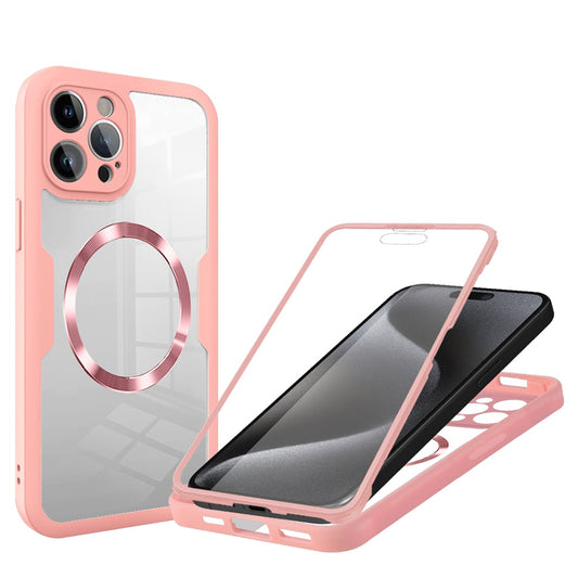 Калъф MagSafe за Apple iPhone 15 Pro, Techsuit, ColorVerse 360, Розов
