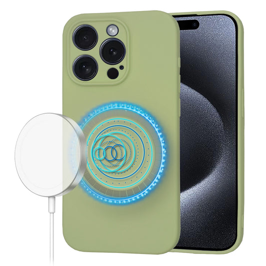 Калъф MagSafe за Apple iPhone 15 Pro, Techsuit, SoftFlex, Matcha