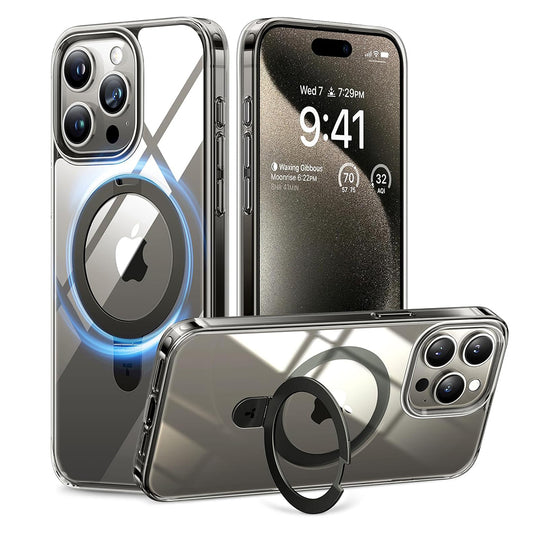 Калъф MagSafe за Apple iPhone 15 Pro, Torras, Ostand, Прозрачен