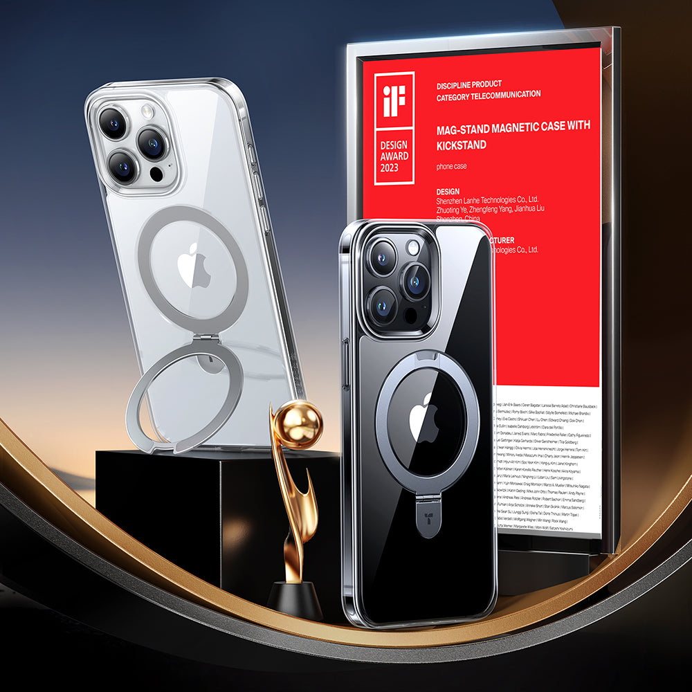 Калъф MagSafe за Apple iPhone 15 Pro, Torras, Ostand, Прозрачен
