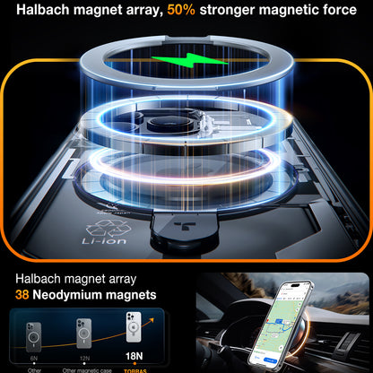 Калъф MagSafe за Apple iPhone 15 Pro, Torras, Ostand, Прозрачен