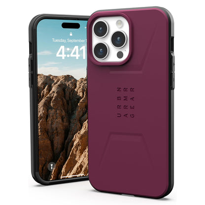 Калъф MagSafe за Apple iPhone 15 Pro, Urban Armor Gear, Civilian, Бордо