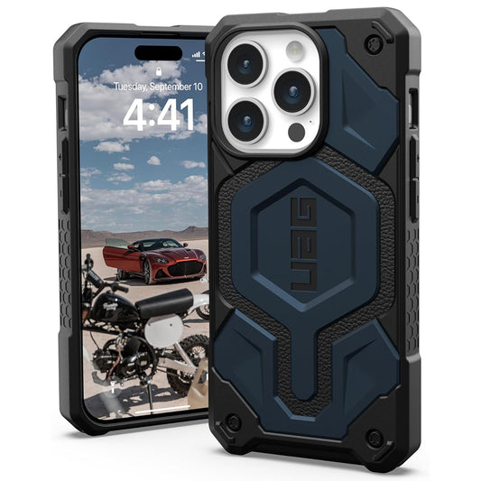 MagSafe Case for Apple iPhone 15 Pro, Urban Armor Gear, Monarch Pro, Navy Blue