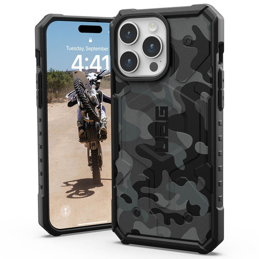 Калъф MagSafe за Apple iPhone 15 Pro, Urban Armor Gear, Pathfinder SE Midnight Camo, Камуфлаж