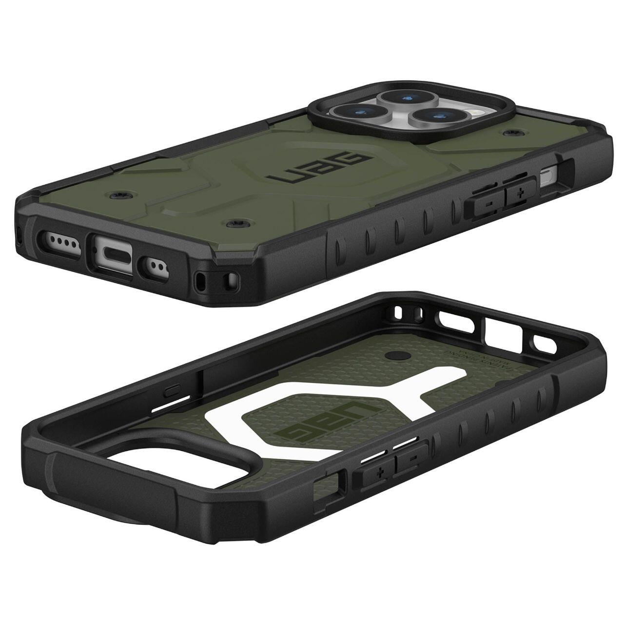 MagSafe Case for Apple iPhone 15 Pro, Urban Armor Gear, Pathfinder, Green
