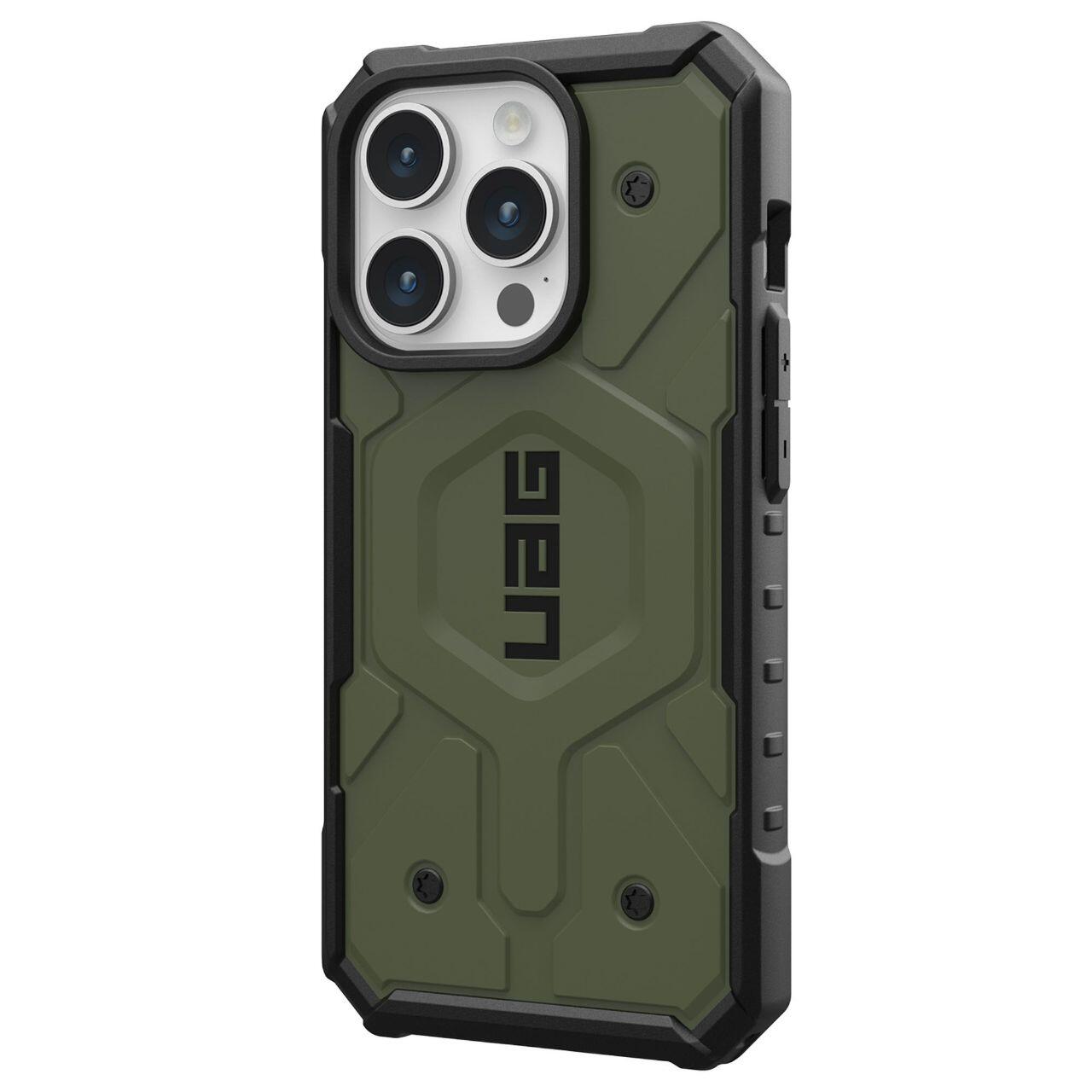 MagSafe Case for Apple iPhone 15 Pro, Urban Armor Gear, Pathfinder, Green