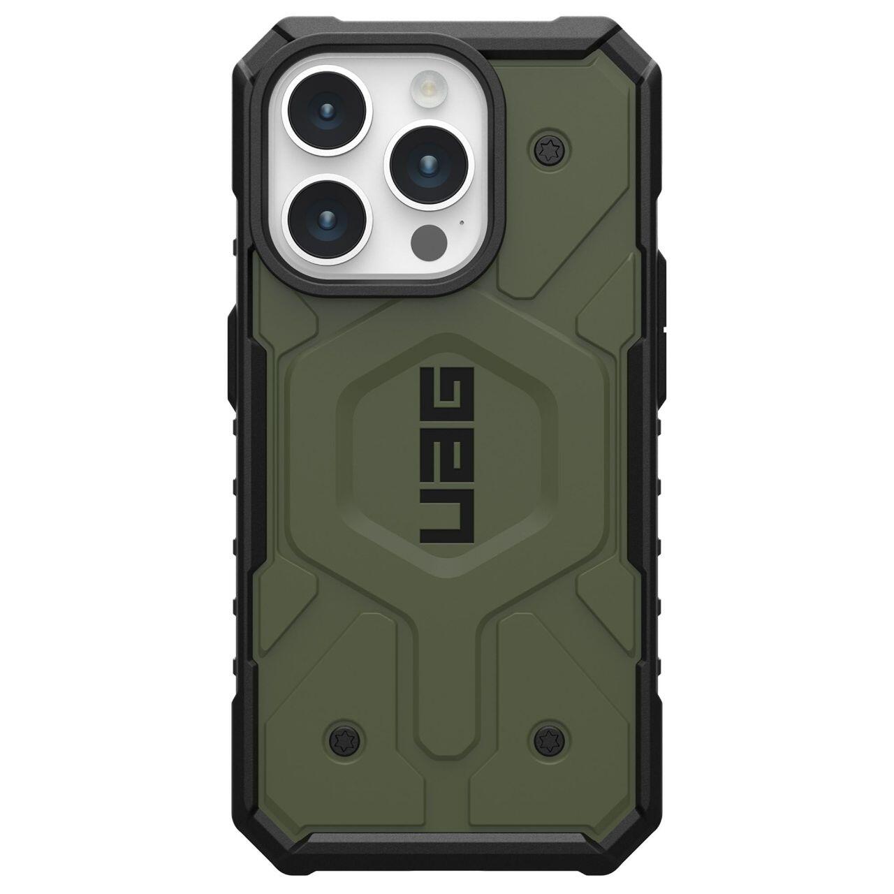 MagSafe Case for Apple iPhone 15 Pro, Urban Armor Gear, Pathfinder, Green
