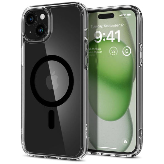 Калъф MagSafe за Apple iPhone 15, Spigen, Ultra Hybrid, Черен