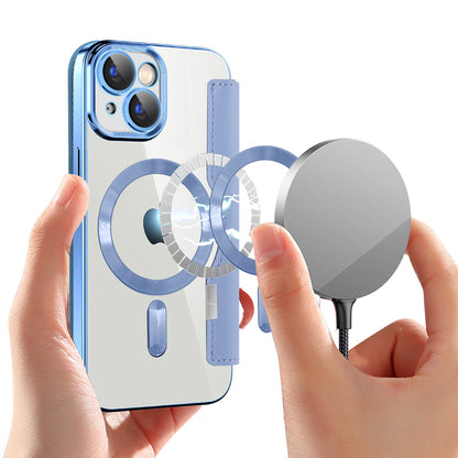 Калъф MagSafe за Apple iPhone 15, Techsuit, SmartMag Book, Bleu