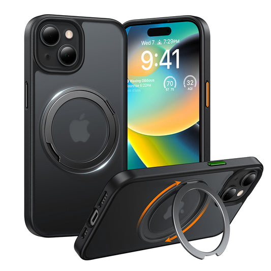 Калъф MagSafe за Apple iPhone 15, Torras, Ostand Pro, Черен