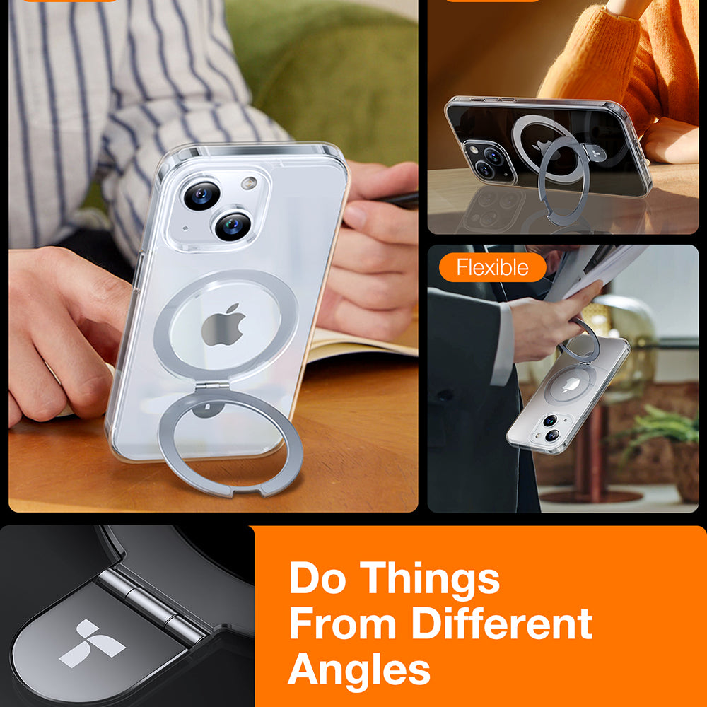 Калъф MagSafe за Apple iPhone 15, Torras, Ostand, Прозрачен