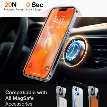 Калъф MagSafe за Apple iPhone 15, Torras, Ostand, Прозрачен