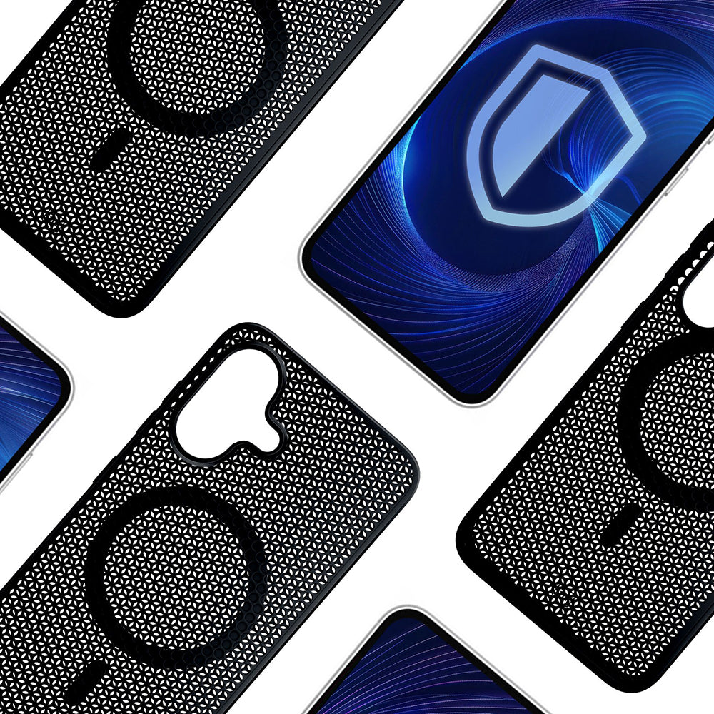 MagSafe калъф за Apple iPhone 16, 3MK, COOLing, Черен