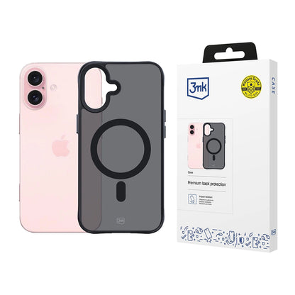 Калъф MagSafe за Apple iPhone 16, 3MK, Smoke MagCase, Черен